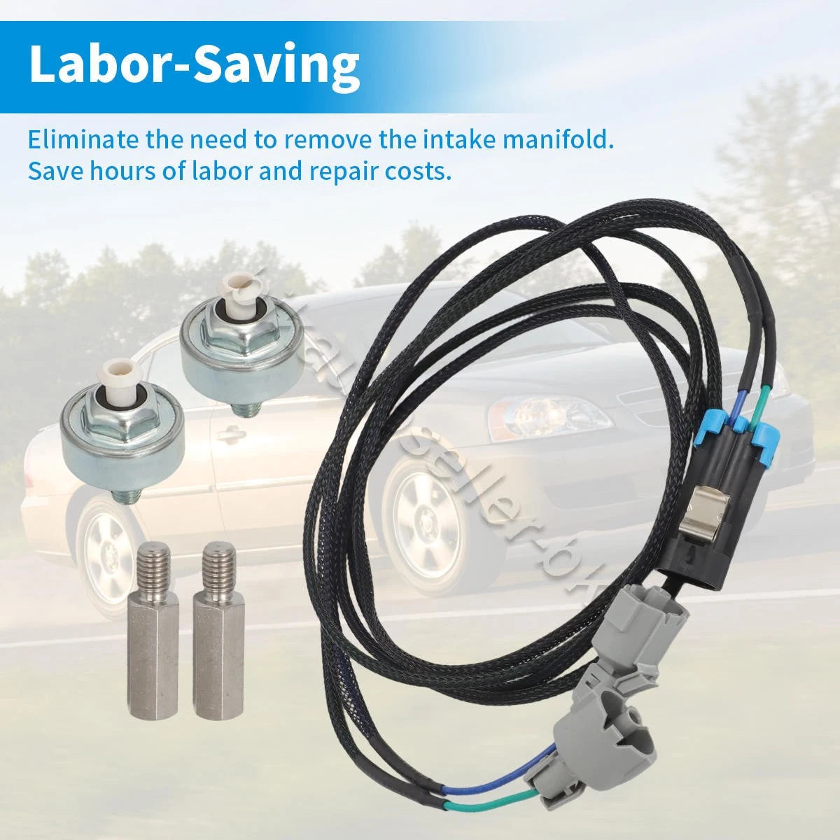 Knock Sensor Relocation Kit for GM Gen 3 LS V8 (LS1, LS6, LQ4, LQ9, LM7)