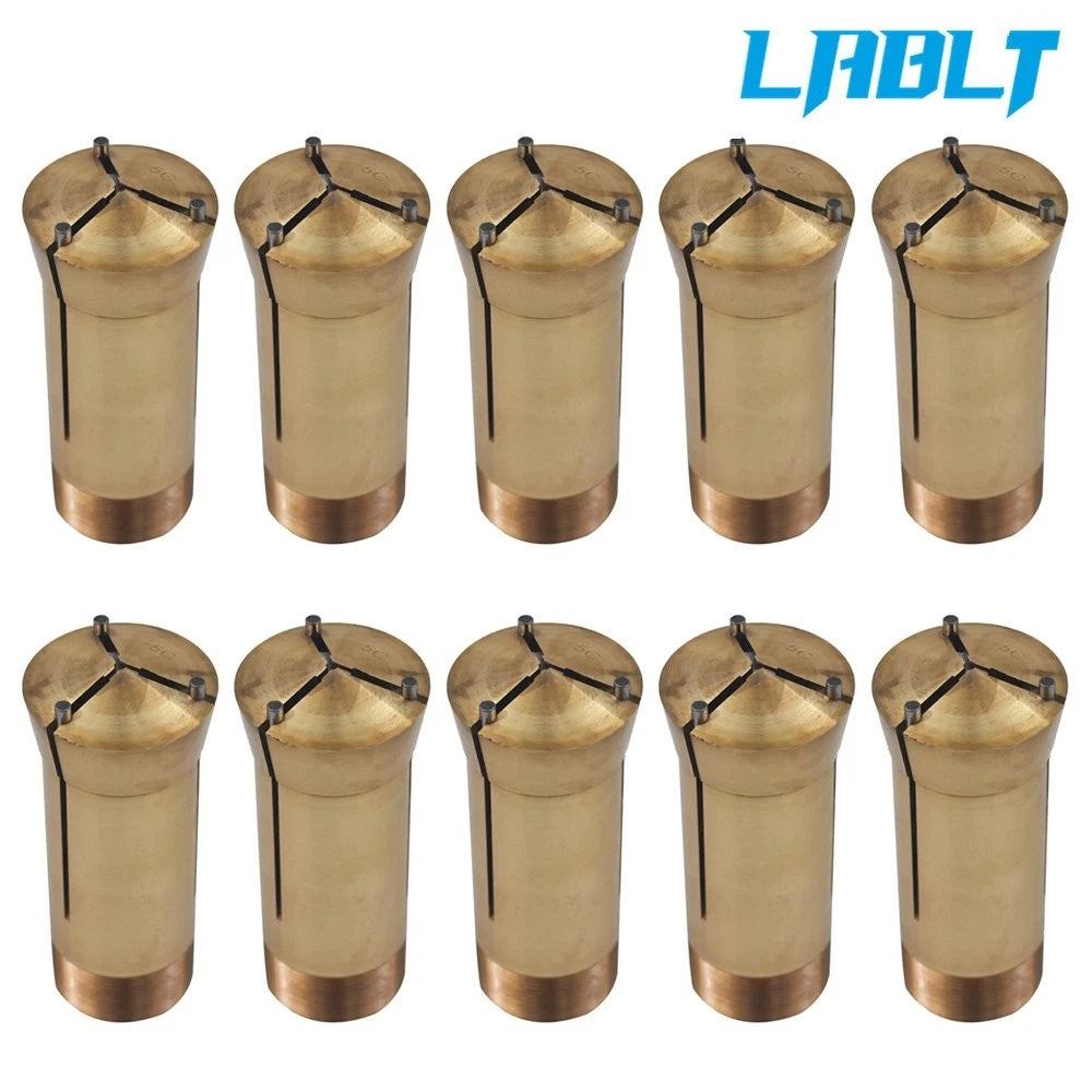 10PCS Brass Collet 1/16'' for Lathe Milling Holder (Precision)