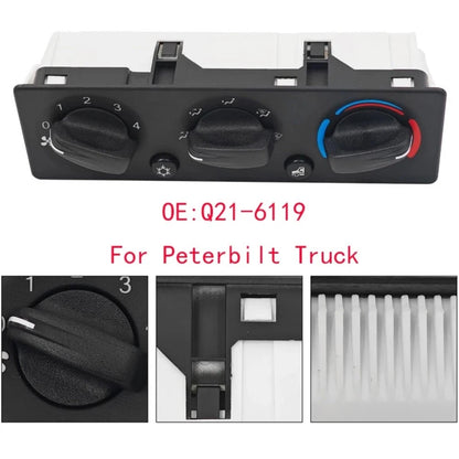 A/C Climate Control Module Panel for Peterbilt Truck (Q21-6119)