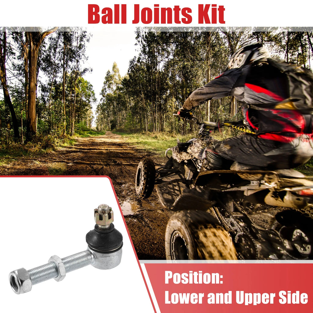 Ball Joint Left Right Heavy Duty 4 Pc Kit for 150cc 250cc ATV (M12x1.25)