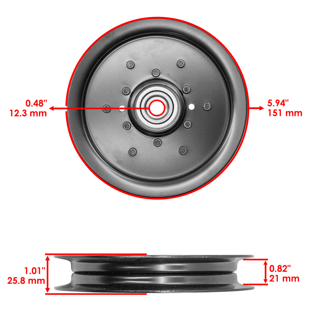 Deck Idler Pulley Replacement for John Deere 3033R 3038R (2005–2018)