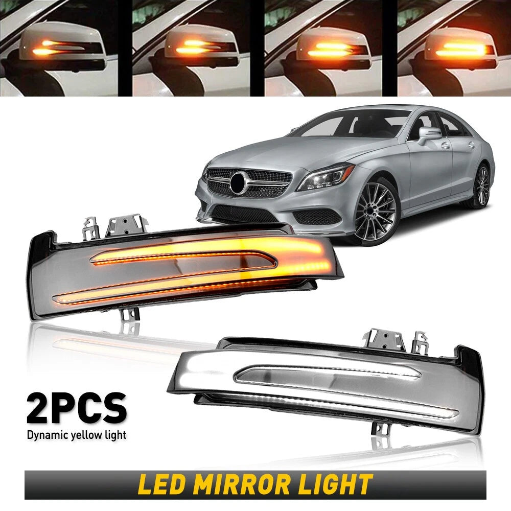 Smoke Sequential LED Side Mirror Lights for Mercedes Benz A/CLA