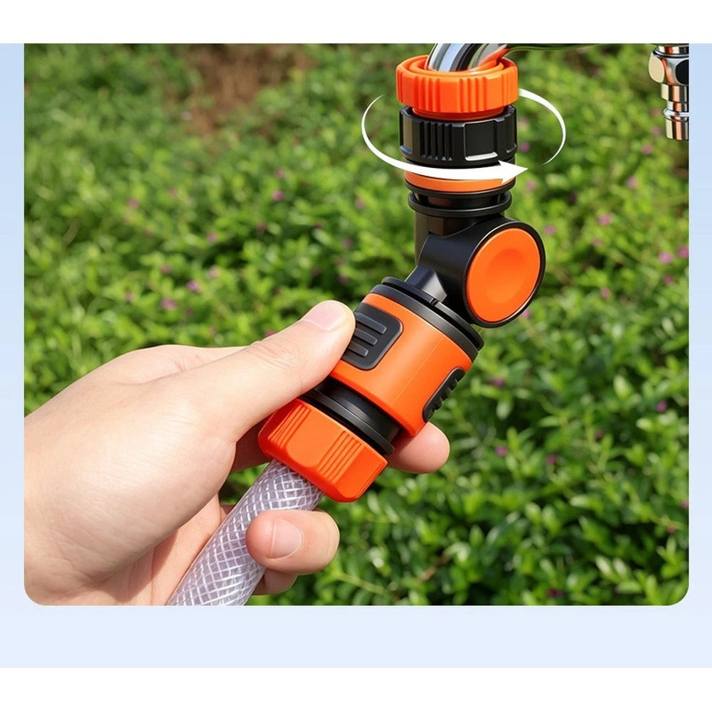Rotating Quick Connect Faucet Fitting for Universal Use (ABS, Anti-Tangle)