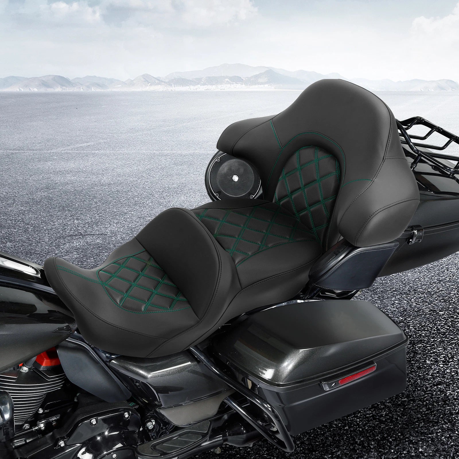 Two-Up Driver Passenger Seat Backrest for Harley Touring (2014–2023)