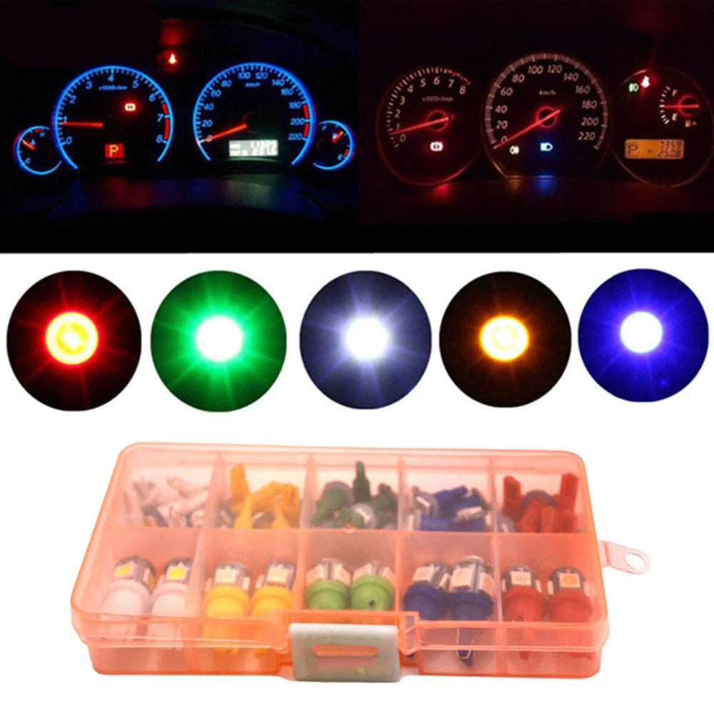 40Pcs T5 T10 LED Light Bulbs for Universal Car (12V)