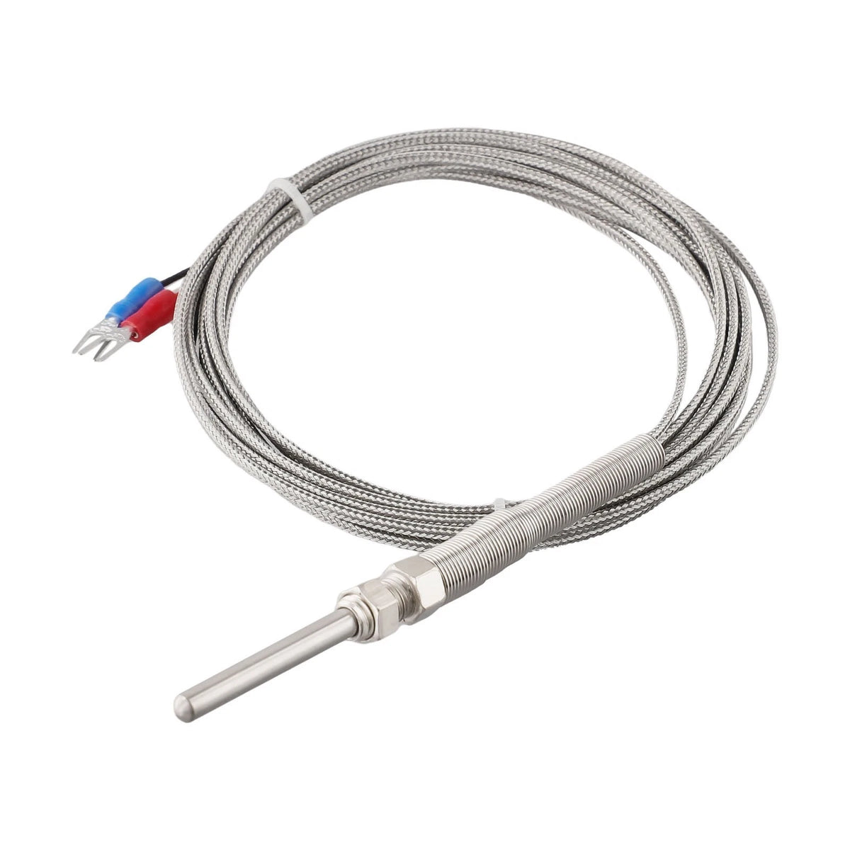 Set of 1 Thermocouple Probe Sensor 3/8 NPT Stainless Steel Braid