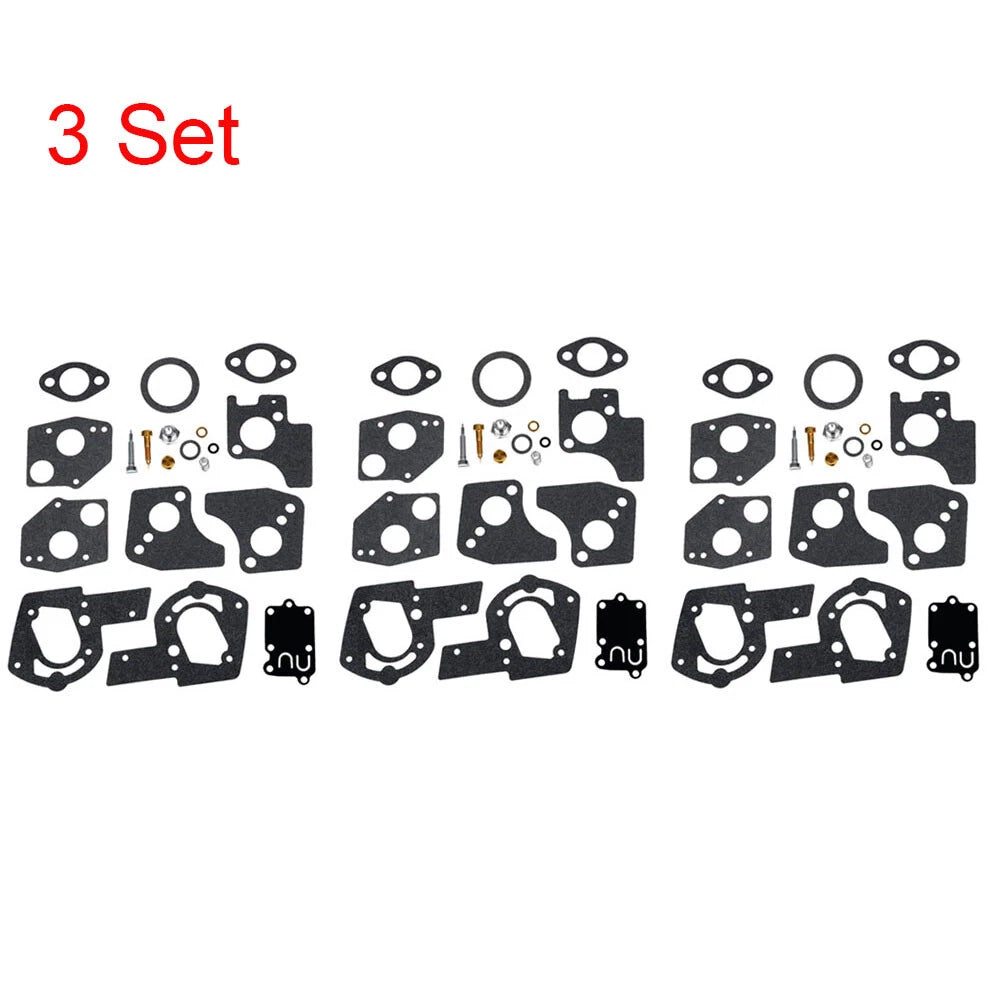 Set of 3 Carburetor Gasket Kits for B&S 495606 494624 80200 81200 82200