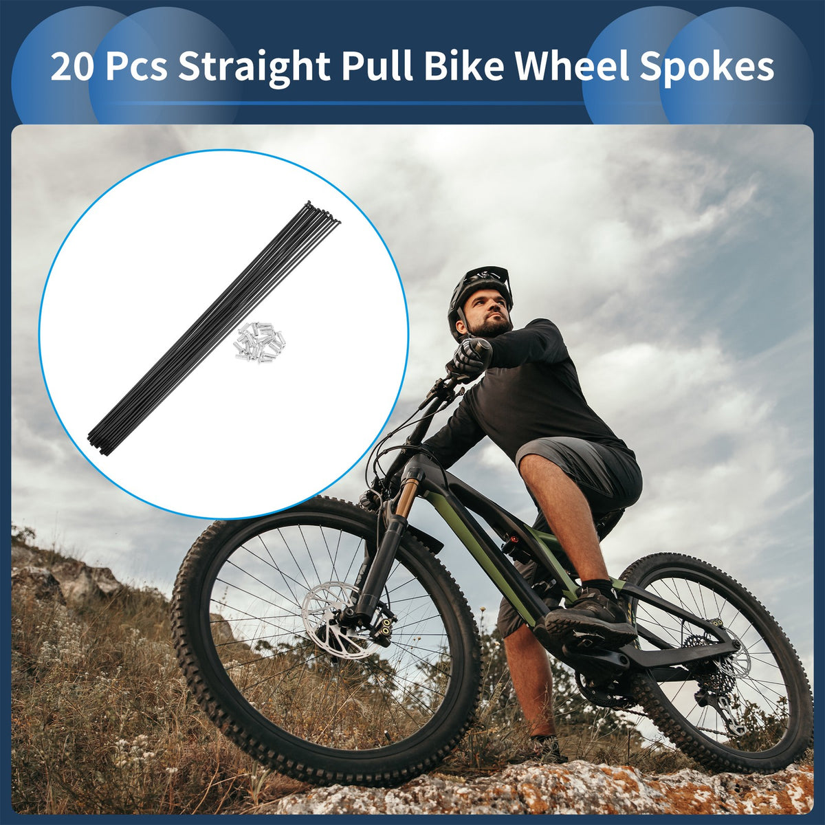 Bicycle Spokes 299mm Straight Pull 14G Set for Bike Wheel (1950–2026)