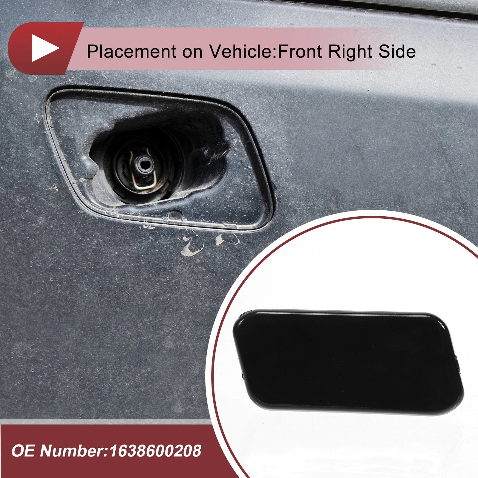Front Right Washer Nozzle Cover Cap for Mercedes-Benz ML500 (2002–2005)
