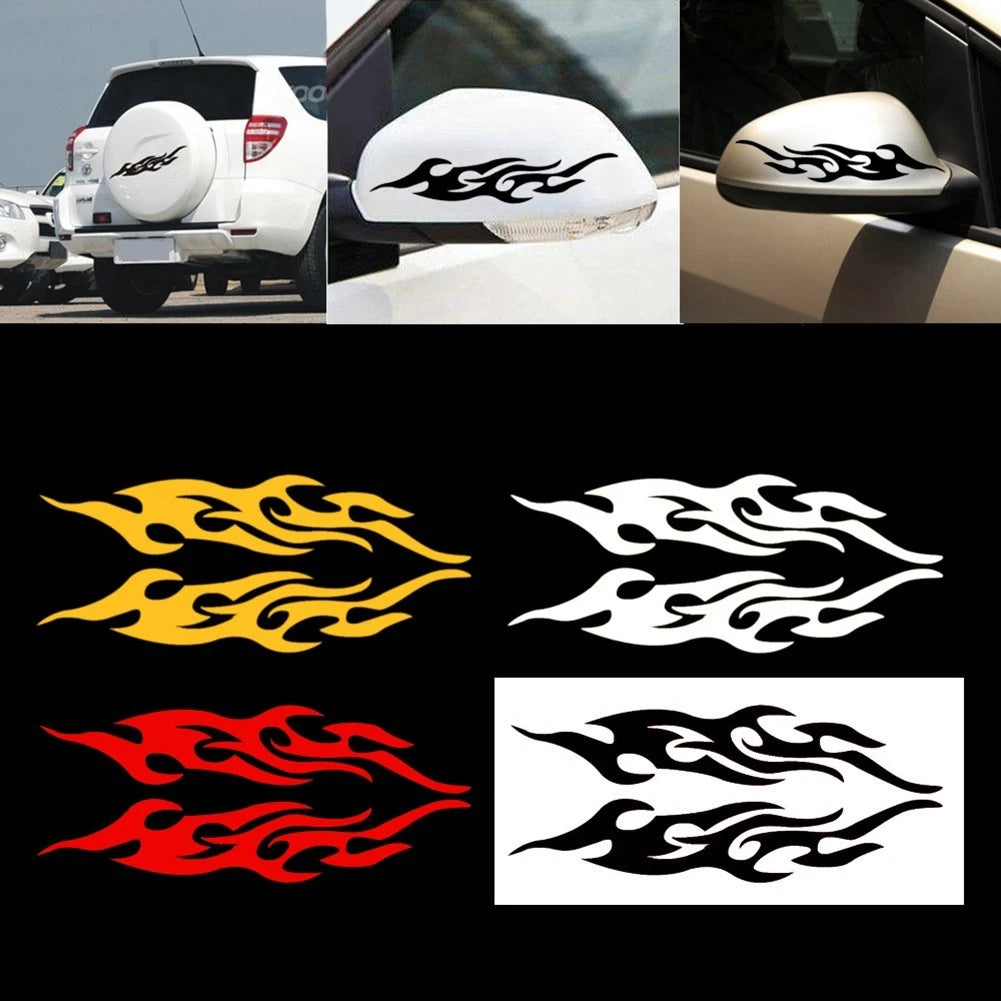 Flame Sticker for Motorcycle (Multi-color, Waterproof)
