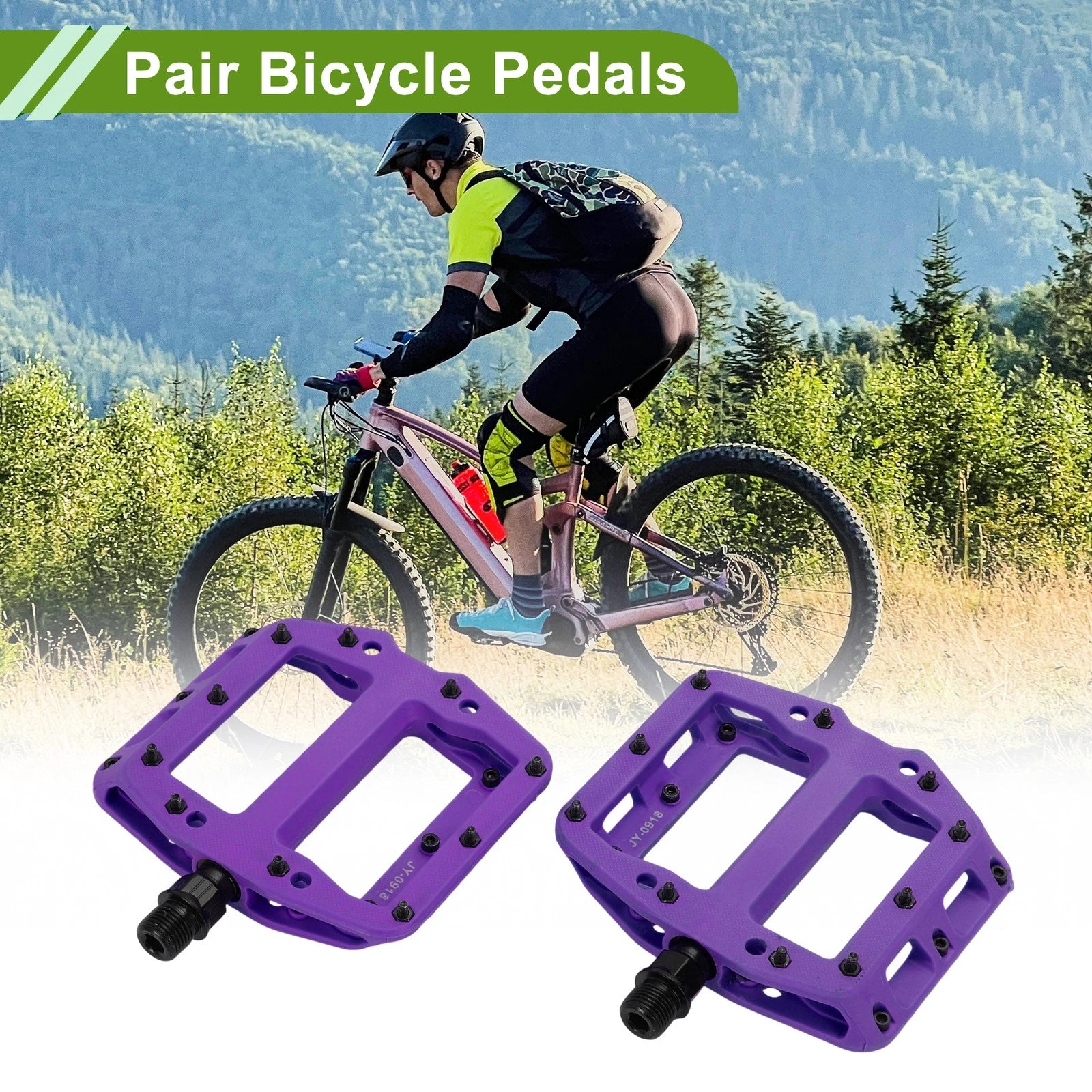 Bicycle Pedals Nylon Universal Replacement for 14mm Cranks 1 Pair
