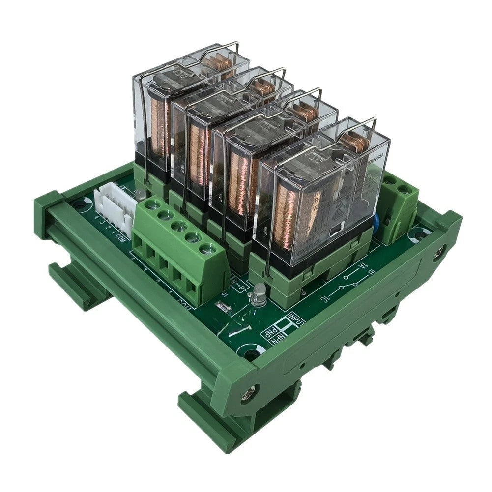 4-Channel Relay Module for DIN Rail (DC12V 16A)