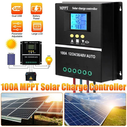 MPPT Solar Regulator 100A for Battery Charging (12V–48V)