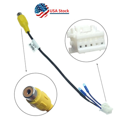 4PIN Rear View Backup Camera Cable Adapter RCA for Car Android Stereo (2010–2023)