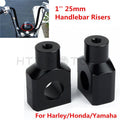 1" Black Handlebar Risers for Harley Davidson Sportster Softail (US)