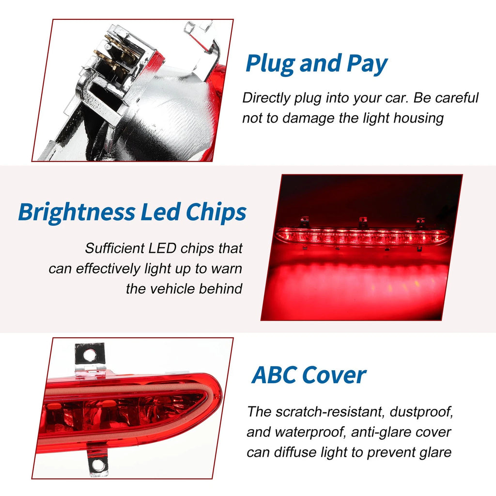 Red LED Third Brake Light for Volkswagen EOS (2006–2016) No. 1Q0945097B
