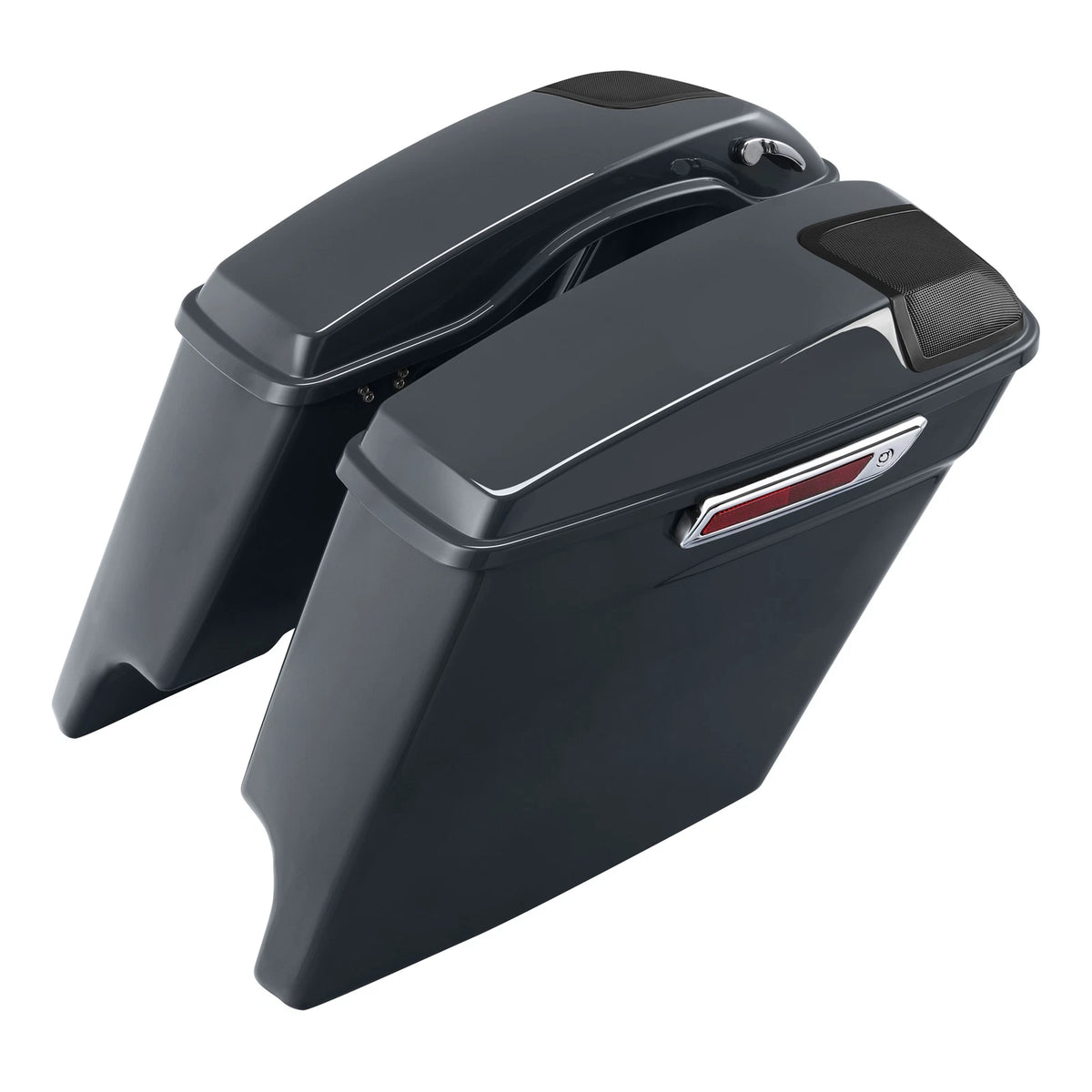 5" Stretched Saddlebags for Harley Street Road Glide (2014–2024) Gunship Gray