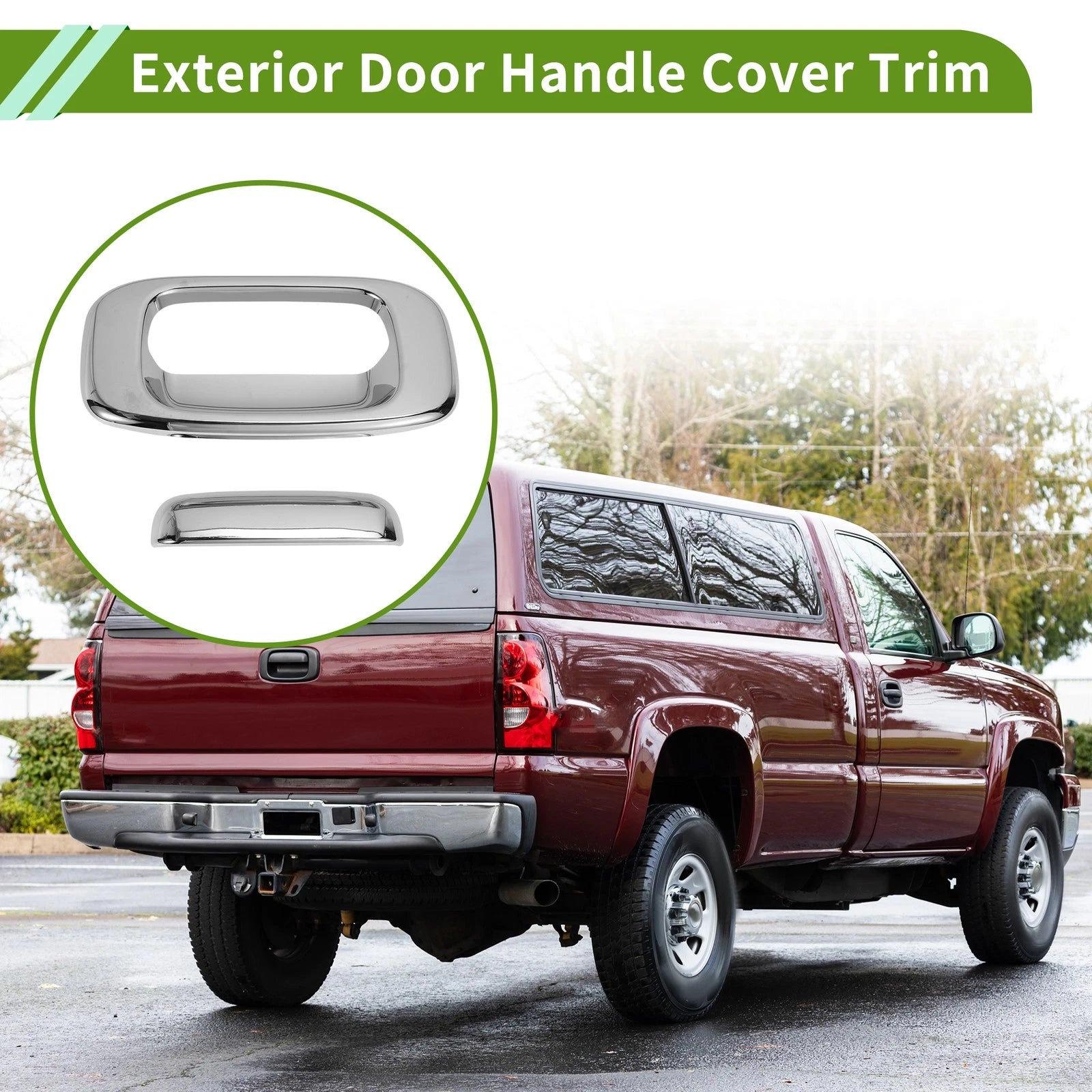 Exterior Door Handle Cover Trim for Chevy Silverado 1500 (1999–2006) ABS