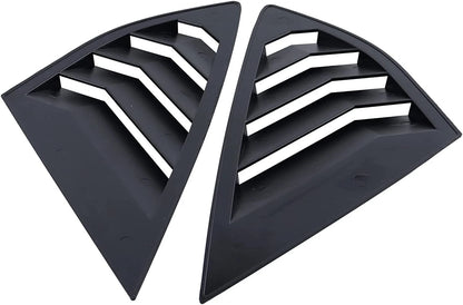 Gloss Black Rear Side Window Louver Shutter Cover for Ford Fusion Sedan (2013–2022)