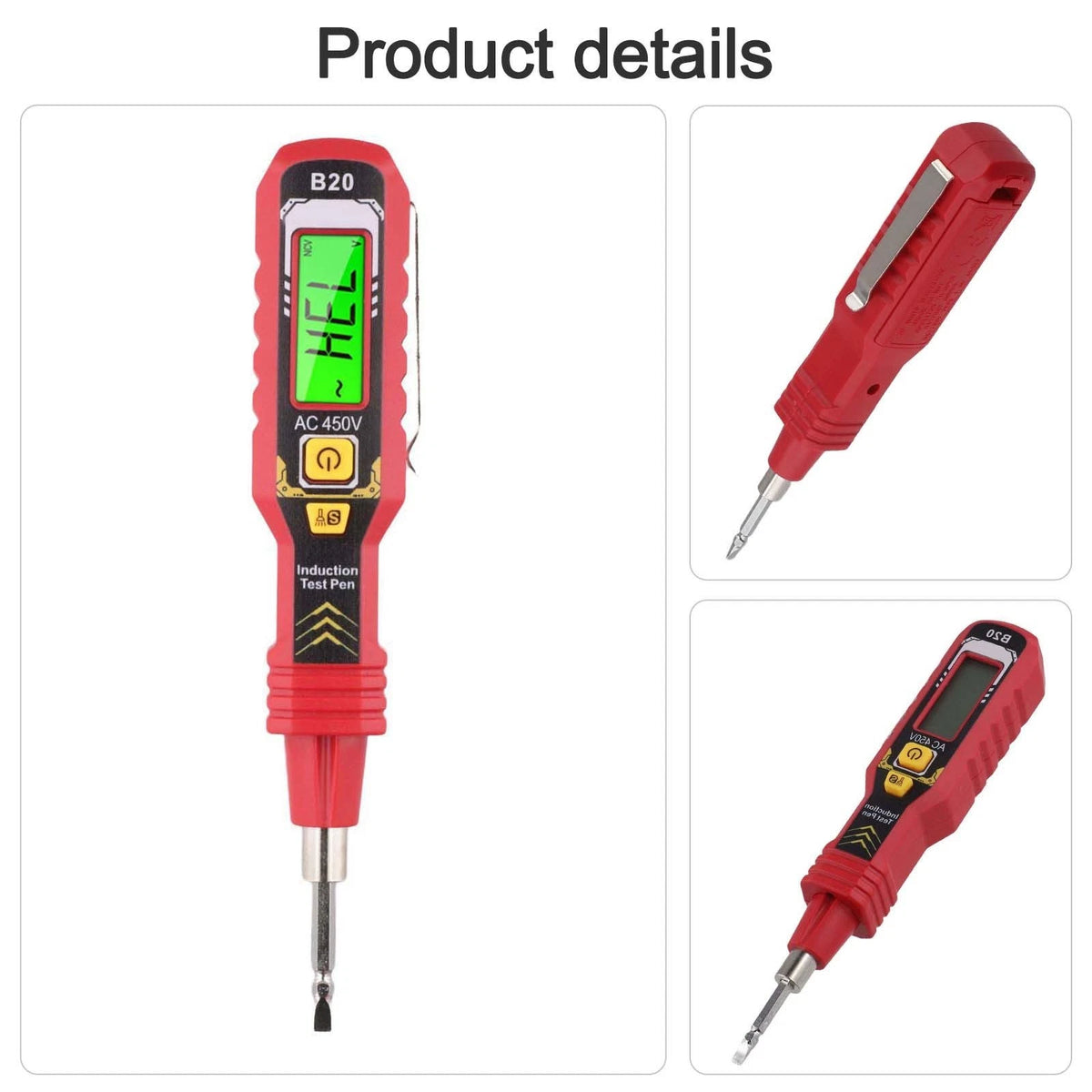 Voltage Tester Pen with Dual Head Screwdriver for Electrical Applications