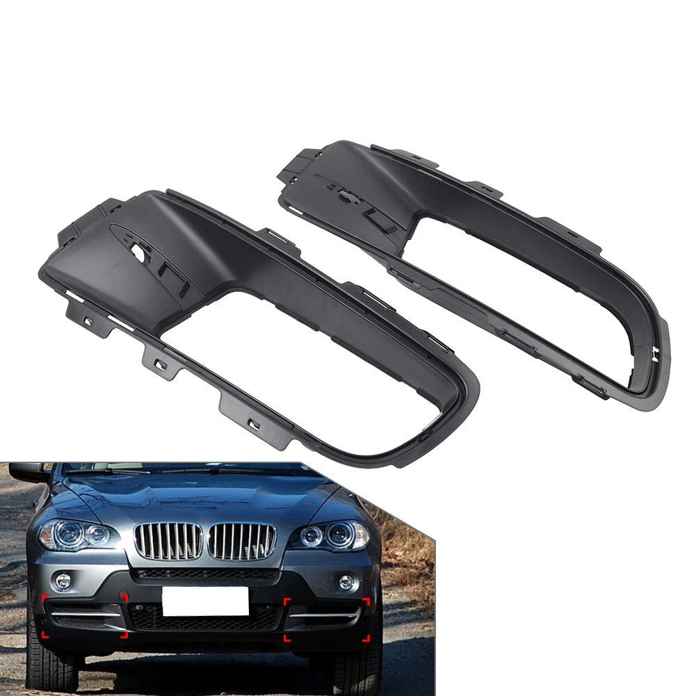 Set of 2 Front Bumper Grille Bezel Fog Light Covers for BMW X5 E70 (2006–2010)