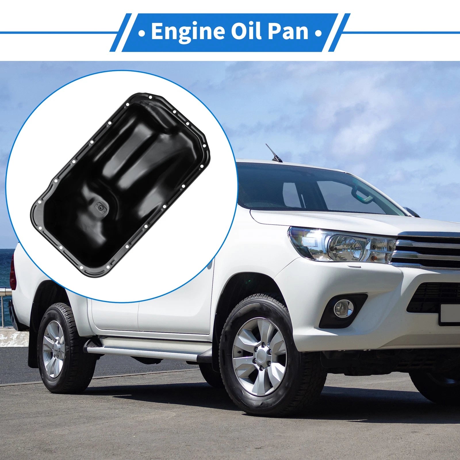 Engine Oil Pan Replacement for Toyota Tundra (2000–2004) Steel Black
