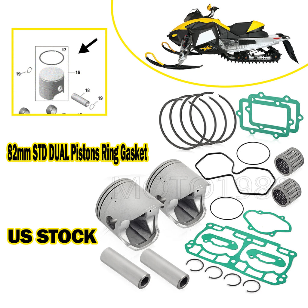 Top End Piston Ring Gasket 82mm for Skidoo Summit Renegade MXZ GSX Freeride 800R