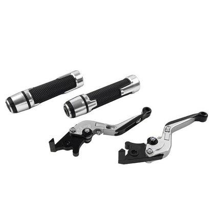 Set of 2 Silver Extendable Brake Clutch Levers for Yamaha TMAX500/530