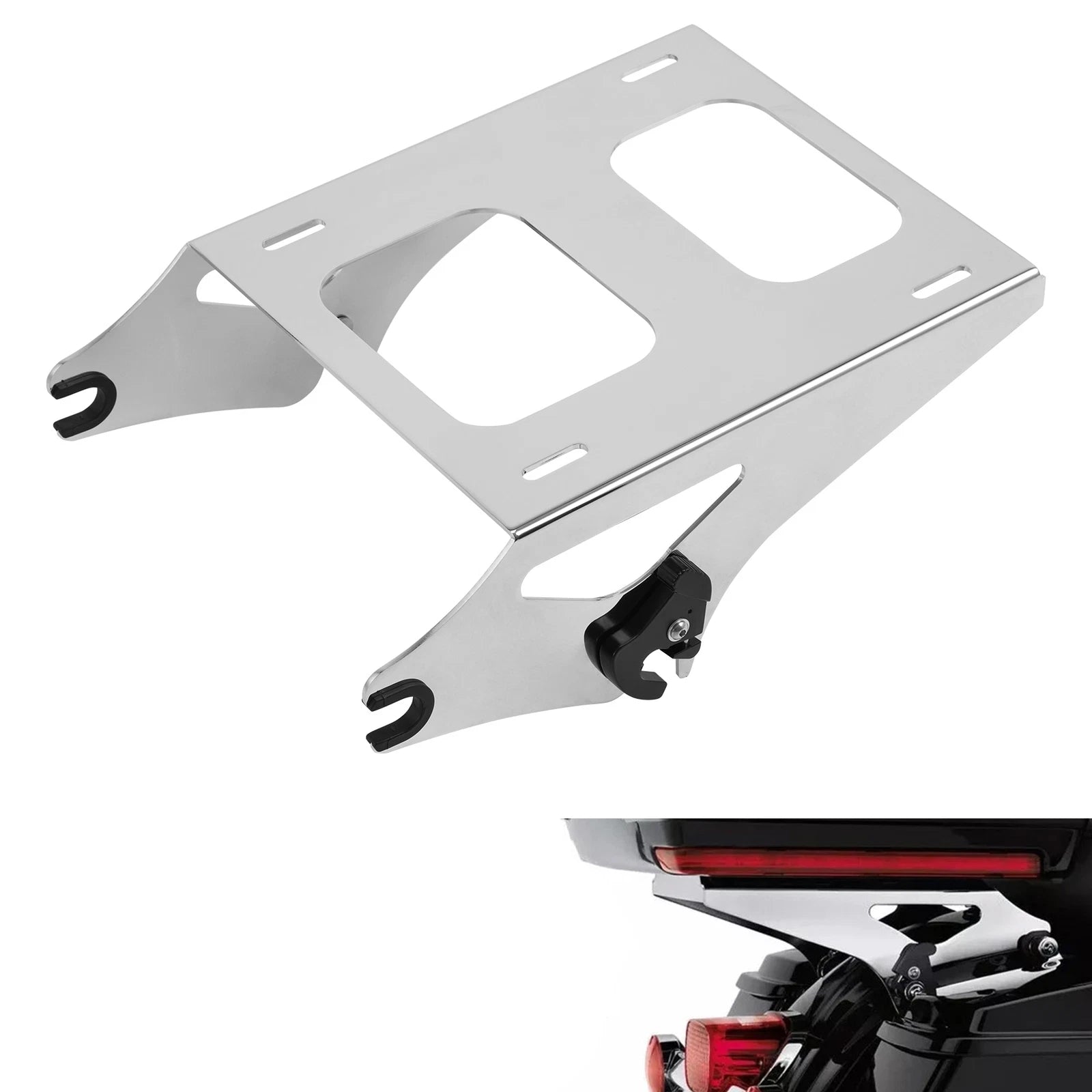 2X Luggage Rack for Harley Electra Glide (2014–Present) Chrome