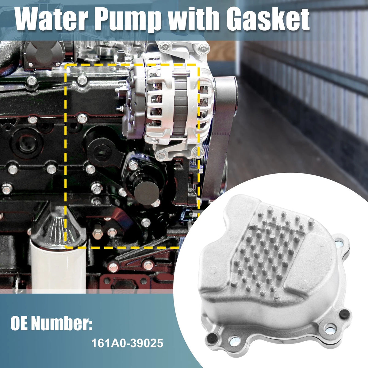 Electric Engine Water Pump 161A0-39025 for Toyota Camry Hybrid (2012–2017)