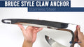 2.2 Lb Bruce Style Claw Anchor for Marine Use (Solid Stainless Steel)