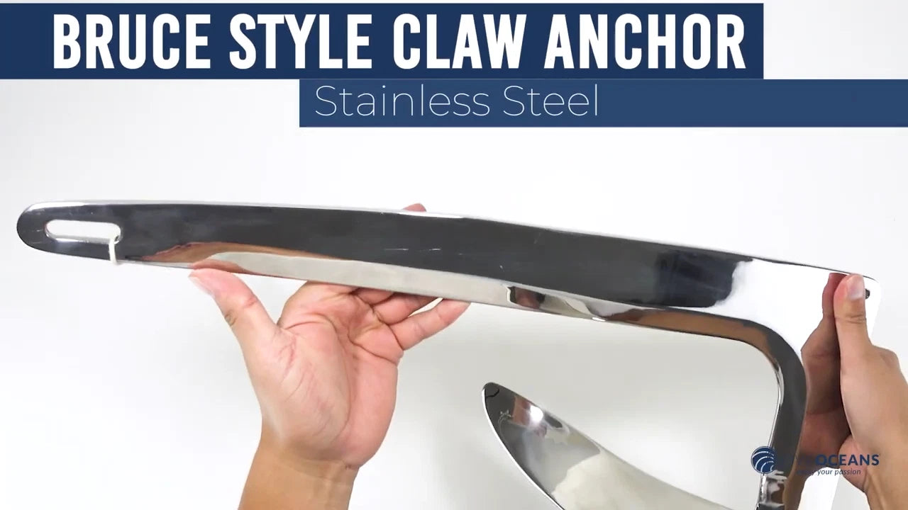 2.2 Lb Bruce Style Claw Anchor for Marine Use (Solid Stainless Steel)