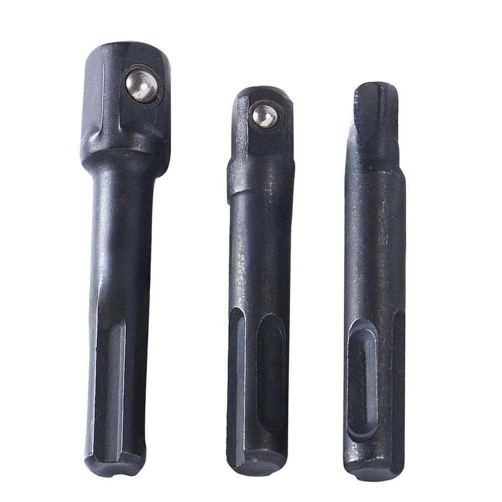 3X SDS Plus Socket Adapter Set for Wrench (Chrome Steel)