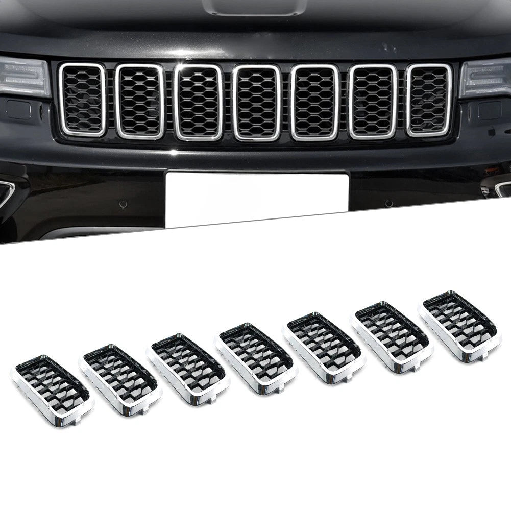 Chrome Honeycomb Mesh Grille Insert for Jeep Grand Cherokee (2017–2021)