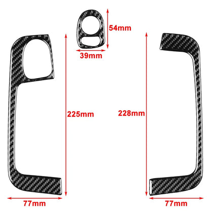 Carbon Fiber Interior Door Armrest Handle Panel Trim For Fiat 500 2012-2015