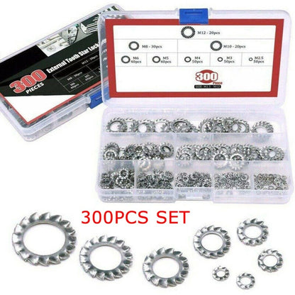 300pcs Washer Star Assortment Kit for Automotive Applications
