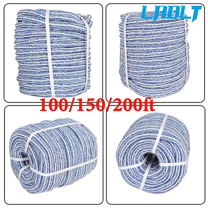 3/4" Braided Polyester Rope for Arborist (20000 lbs, 100/150/200')