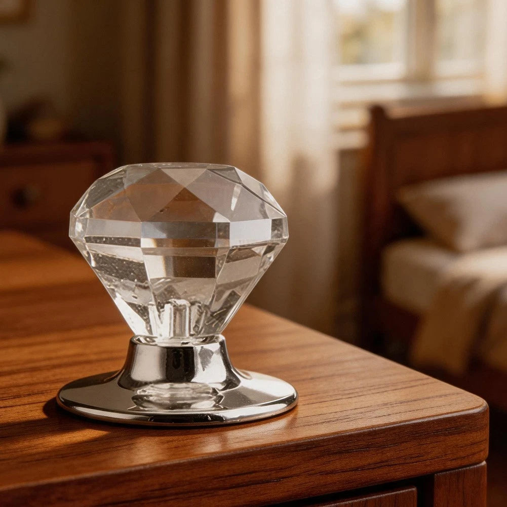 Clear Acrylic Pot Lid Knob with Stainless Steel Base for