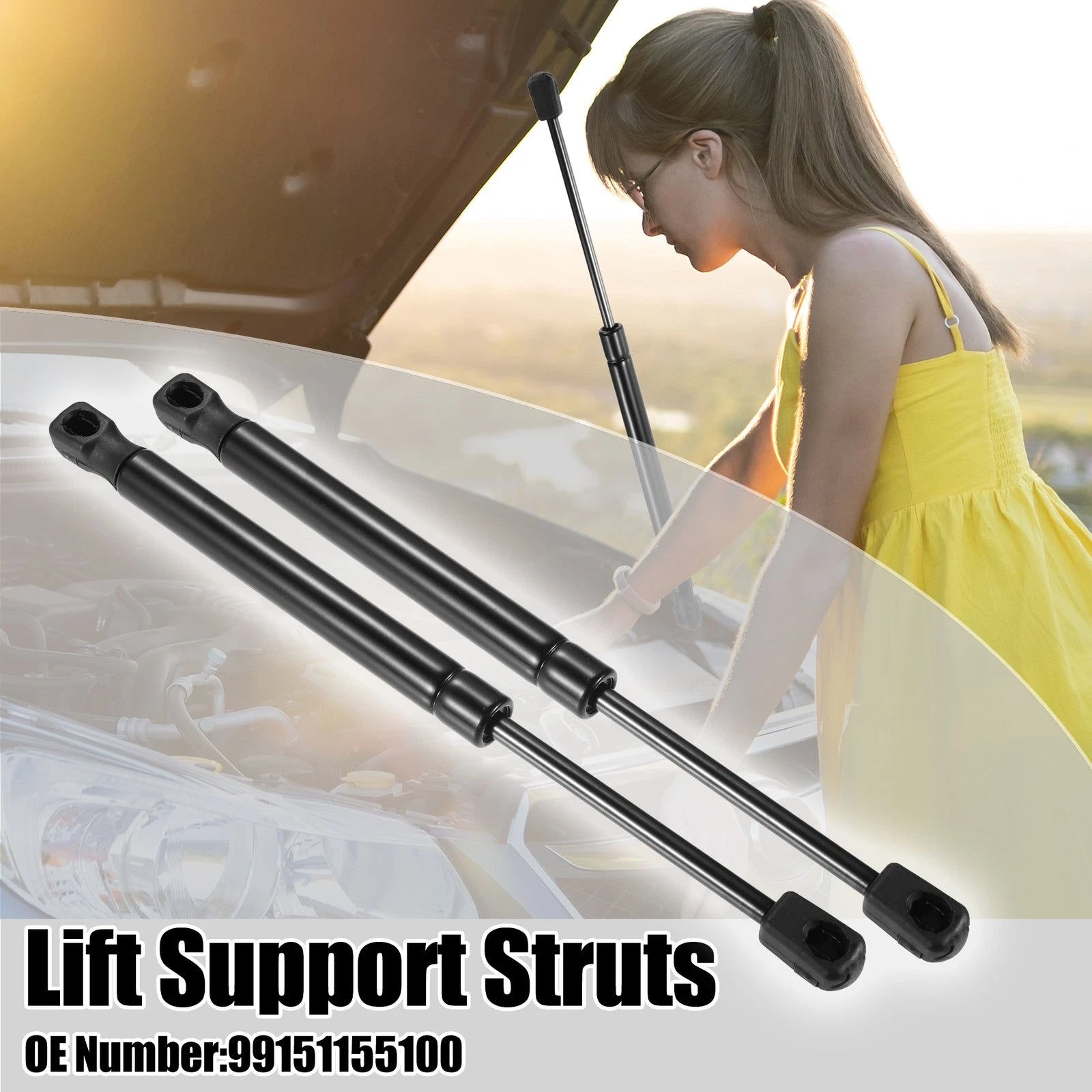 2pcs Rear Tailgate Lift Support Gas Struts Replacement for Dodge Challenger (2008–2018)
