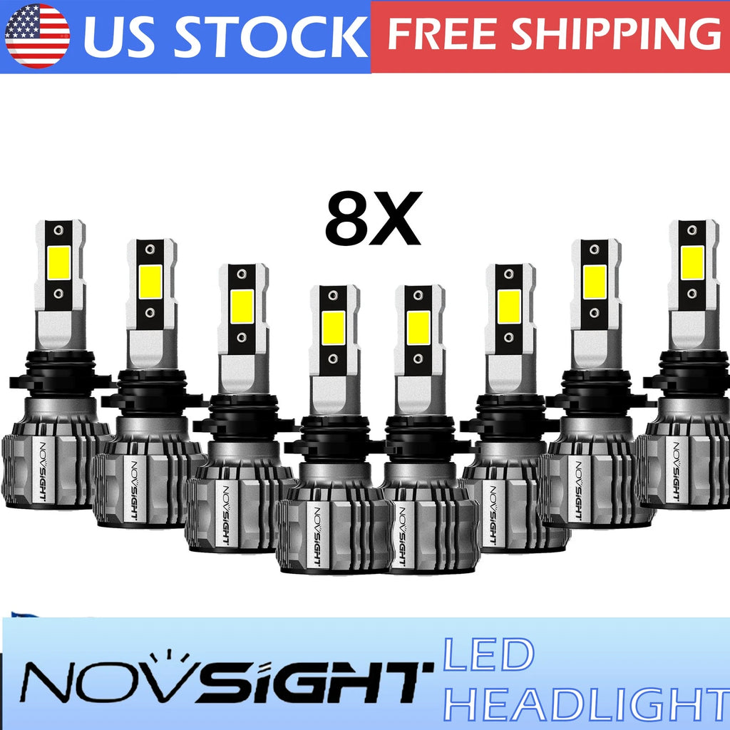 8X 9005 + H11 LED Headlight Combo for