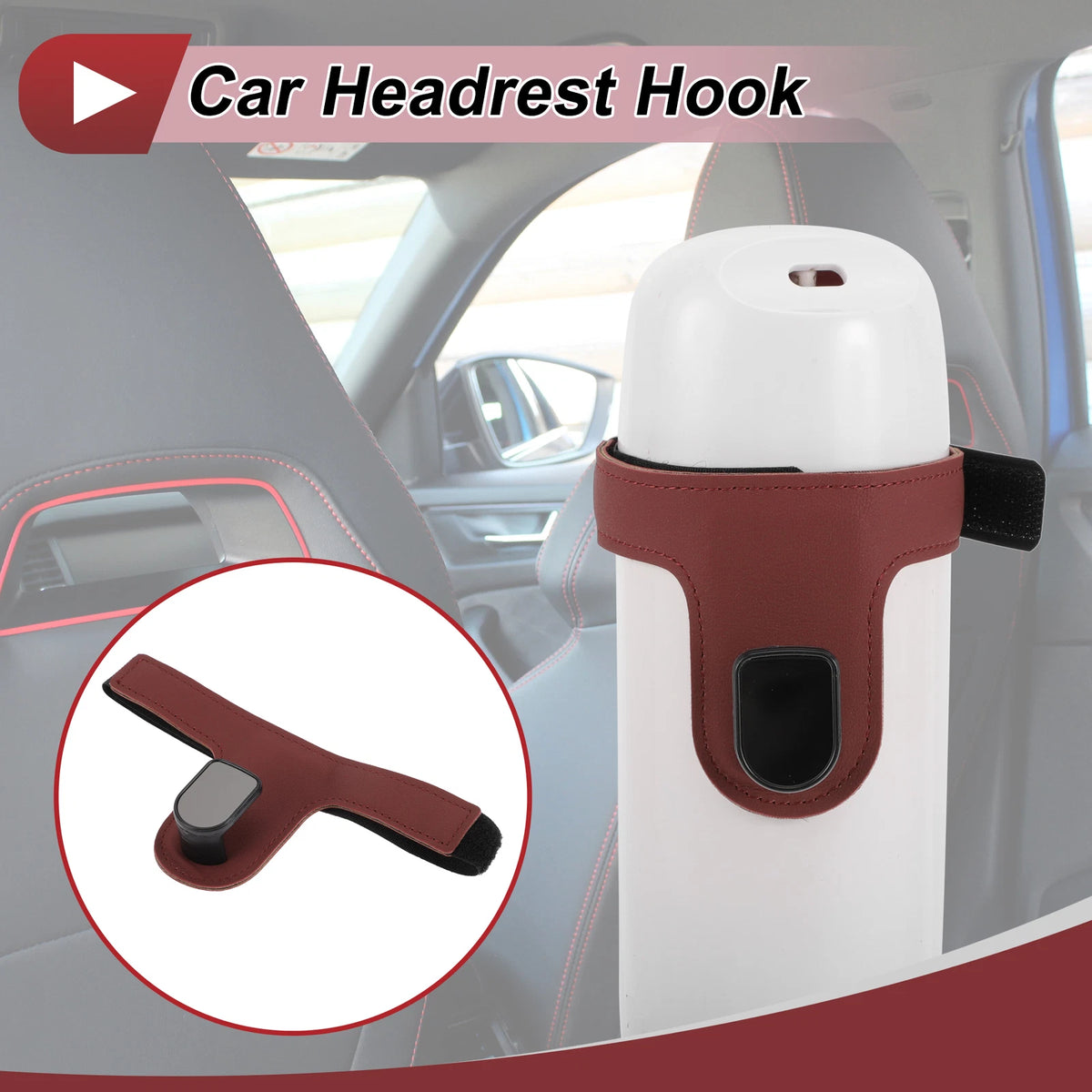 1 Pcs Universal Car Seat Headrest Hook for Purses and Bags (5.91"x2.95")
