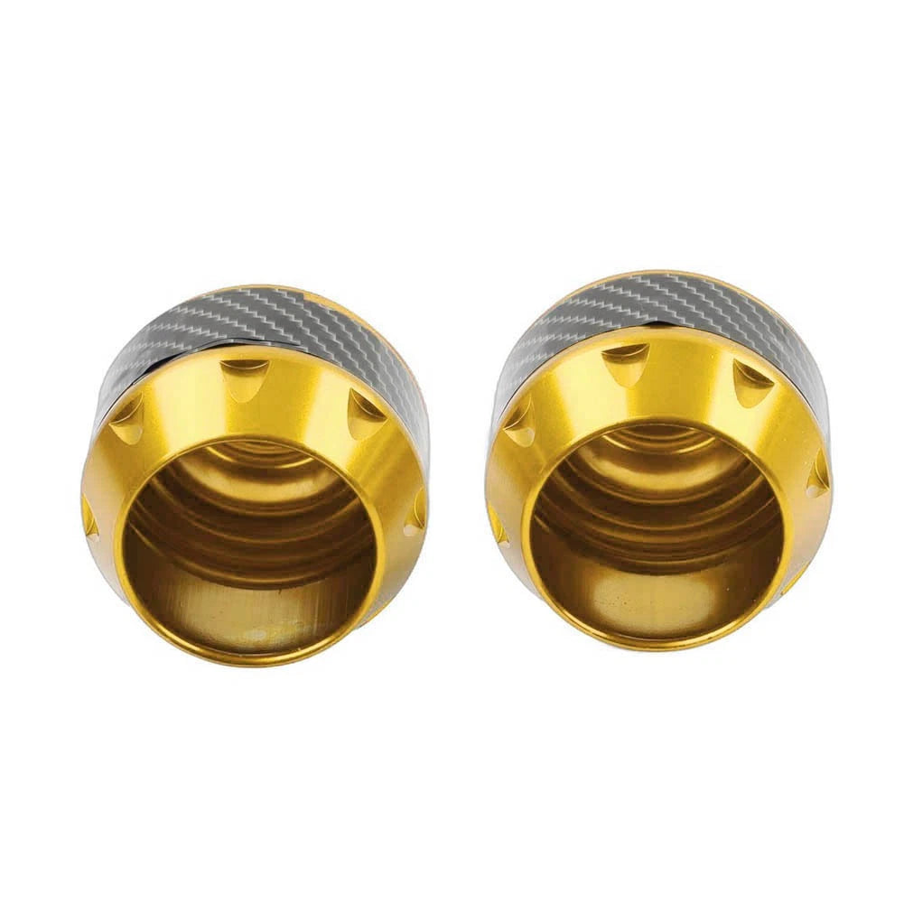 Front Fork Frame Sliders for Motorcycle (Crash Protection, Gold)