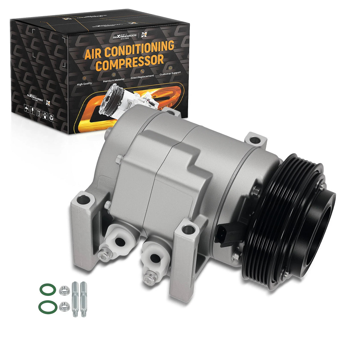 A/C Compressor with 6-Groove Pulley for Jeep Grand Cherokee Dodge Charger