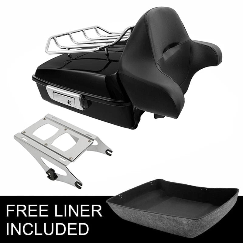 Chopped Trunk Backrest Mount Rack for Harley Touring Road King (2014–2026)