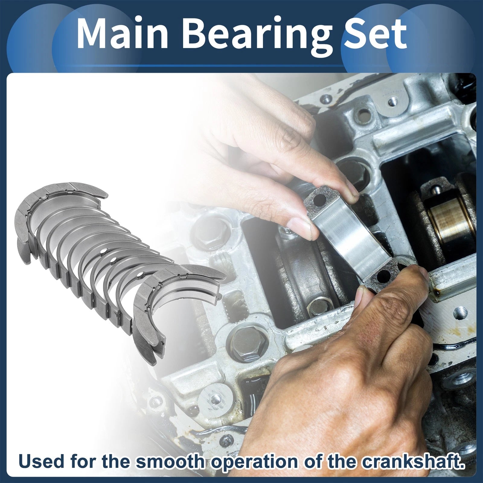 Engine Main Bearing Set Replacement for BMW 220i (2014–2016) 10 Piece