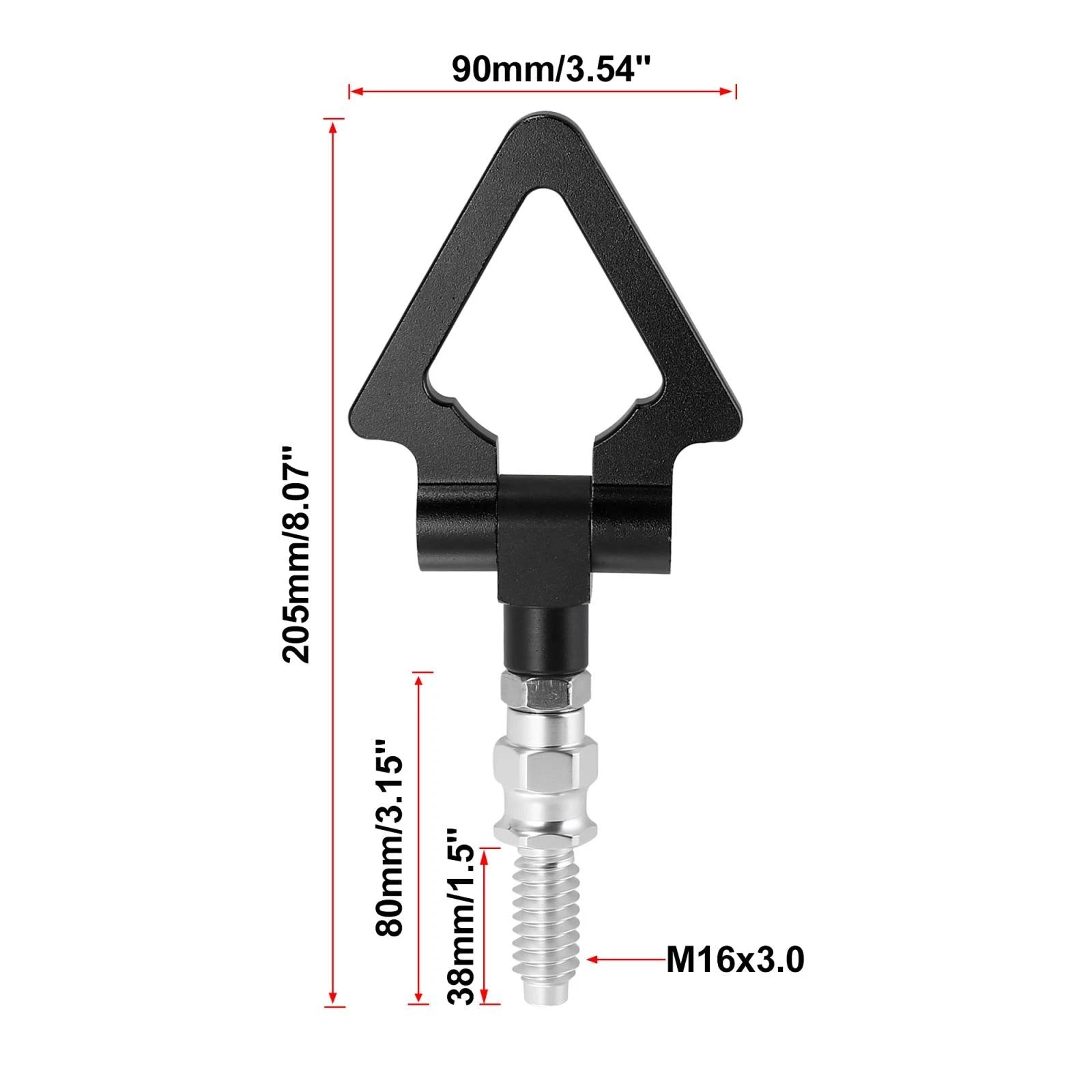 Tow Hook Triangle Ring Screw On for BMW 3 5 7 Series Z3 Z4 (Black)