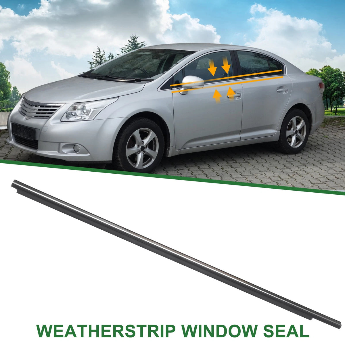 1pc Front Right Window Weatherstrip Seal for Toyota Camry (1997–2001)