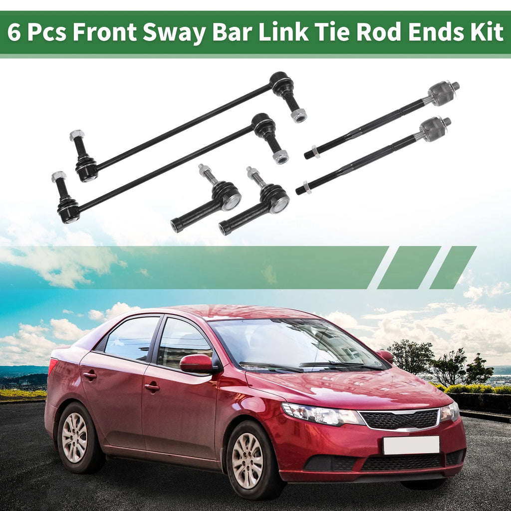 6pcs Front Suspension Kit Tie Rod End for Ford Explorer (No.EV800893/ES800952)
