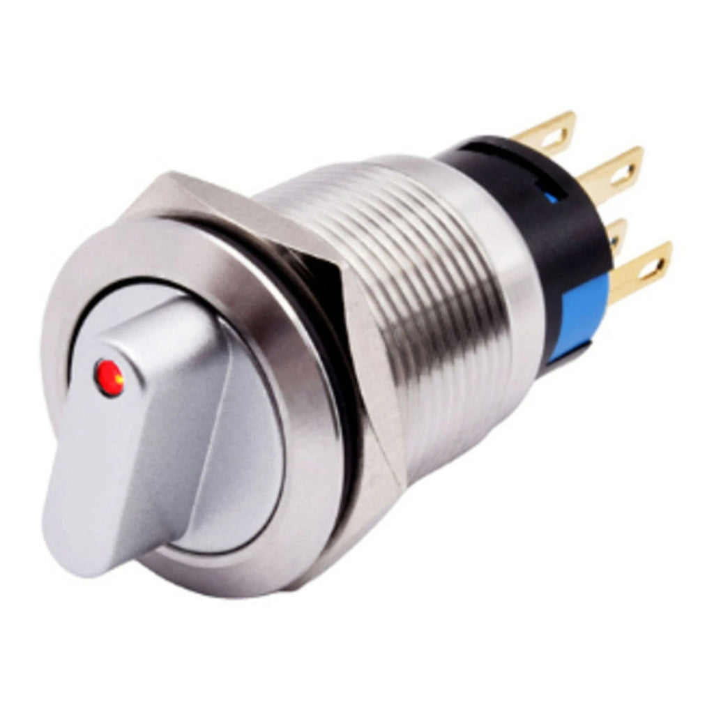 3 Position Latching Rotary Switch 19mm for Universal Applications (12-24V)