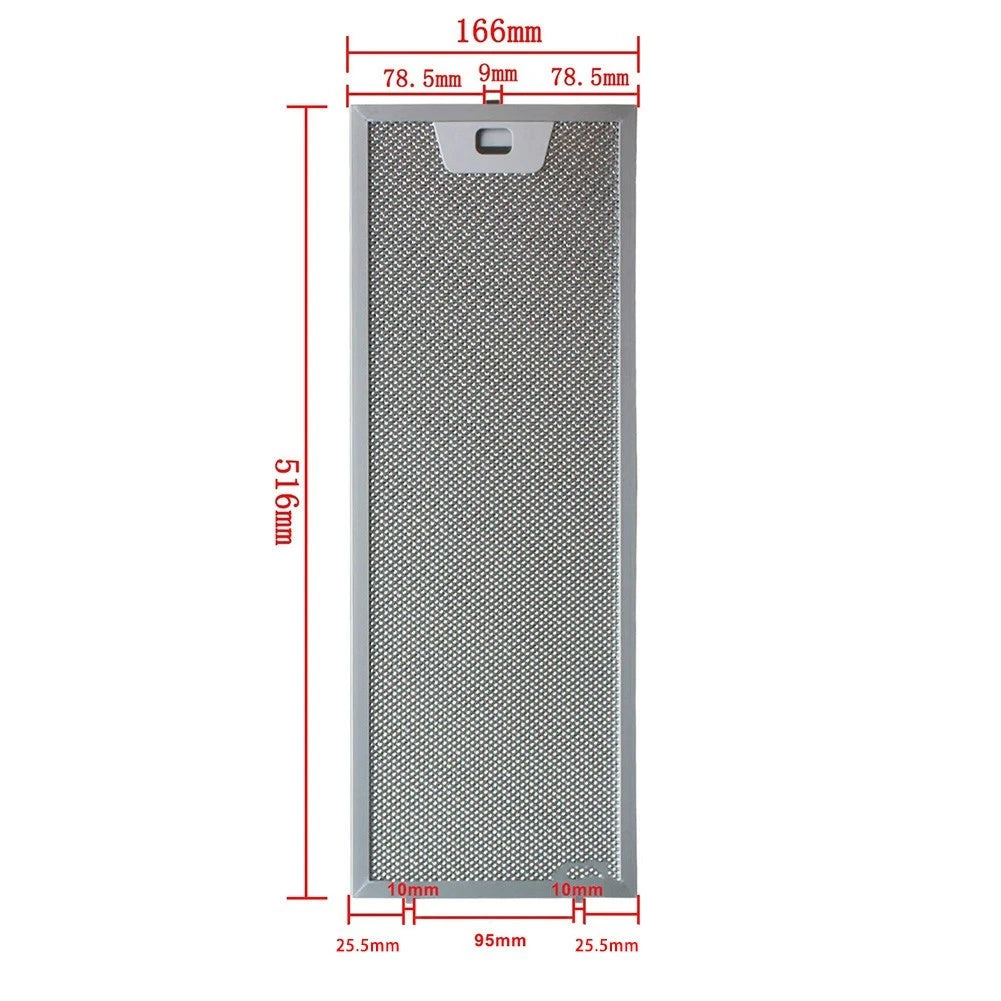 Grease Filter for Kitchen Range Hood (516x166mm, 516x186mm)